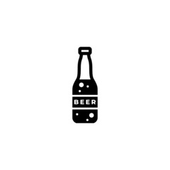 Poster - simple beer bottle icon illustration design, beer bottle symbol vector