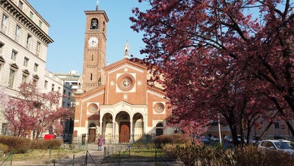 Wall Mural - Europe, Italy , Milan March 2022 - San Celso church in downtown of the city 