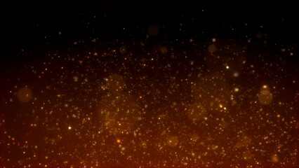 Wall Mural - Orange Particles Bokeh