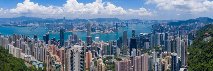 Fototapete - Hong Kong city skyline landmark
