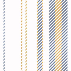 Seamless French country kitchen stitch stripe fabric pattern print. Yellow white vertical striped background. Batik dye provence style rustic woven cottagecore textile. 