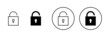 Unlock icons set. Unlock sign and symbol. unlocked padlock icon