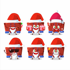 Wall Mural - Santa Claus emoticons with red binder clip cartoon character