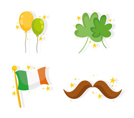 Sticker - st patricks day flat icons