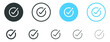 check box icon with correct, accept checkmark icons green tick box, check list circle frame - checkbox symbol sign