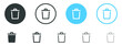 trash bin icon. delete can icons symbol - remove rubbish sign 