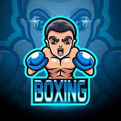 Poster - Boxing mascot sport esport logo design