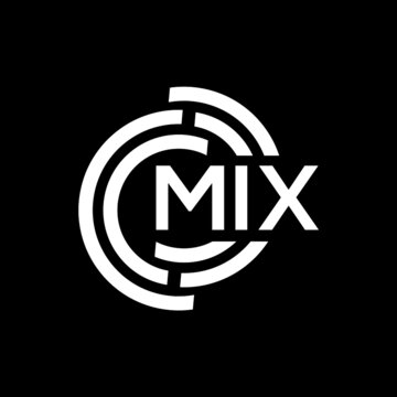 MIX letter logo design on black background. MIX creative initials letter logo concept. MIX letter design.