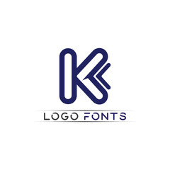 Poster - K logo design K letter font Concept Business logo vector and design initial company