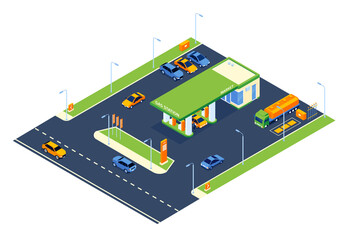 Poster - Gas Station Site Composition