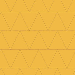 Poster - Triangles on yellow background seamless repeat pattern print