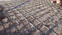 The Rebar Is Bonded With Steel Wire For Use As A Construction Infrastructure. Installation Of Reinforcement Steel Bars For Footing Strap Beam Raft Slab - All Structural Concrete.