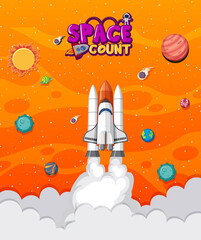 Wall Mural - Space element in space background