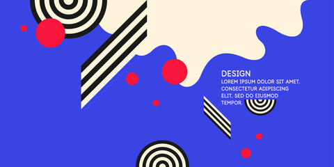 Poster - Modern backgrounds with abstract elements and dynamic shapes. Compositions of geometric shapes. Vector illustration.