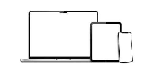 Blank screen laptop, tablet, phone