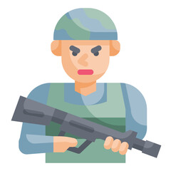 soldier flat icon