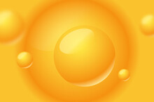 Beautiful Yellow Egg Yolk Background, Yellow Circular Background, Yellow Spherical Gradient