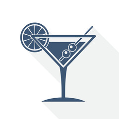 Poster - Simple editable alcohol drink vector icon, flat design glass concept illustration easy to edit