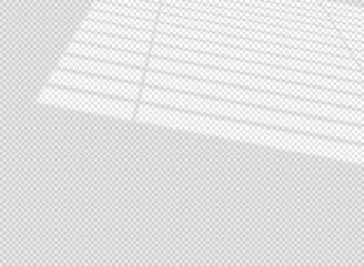 Aufkleber - Window light with blinds shadow in perspective. Overlay effect on transparent background