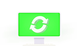 Poster - Upgrading computer system concept. 3d vector illustration