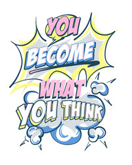 Fototapete - pop art slogan t shirt print design