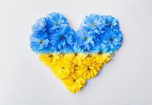 Flower Heart In Ukraine Flag
