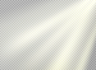 Aufkleber - Sun rays effect. Vector template with transparent background