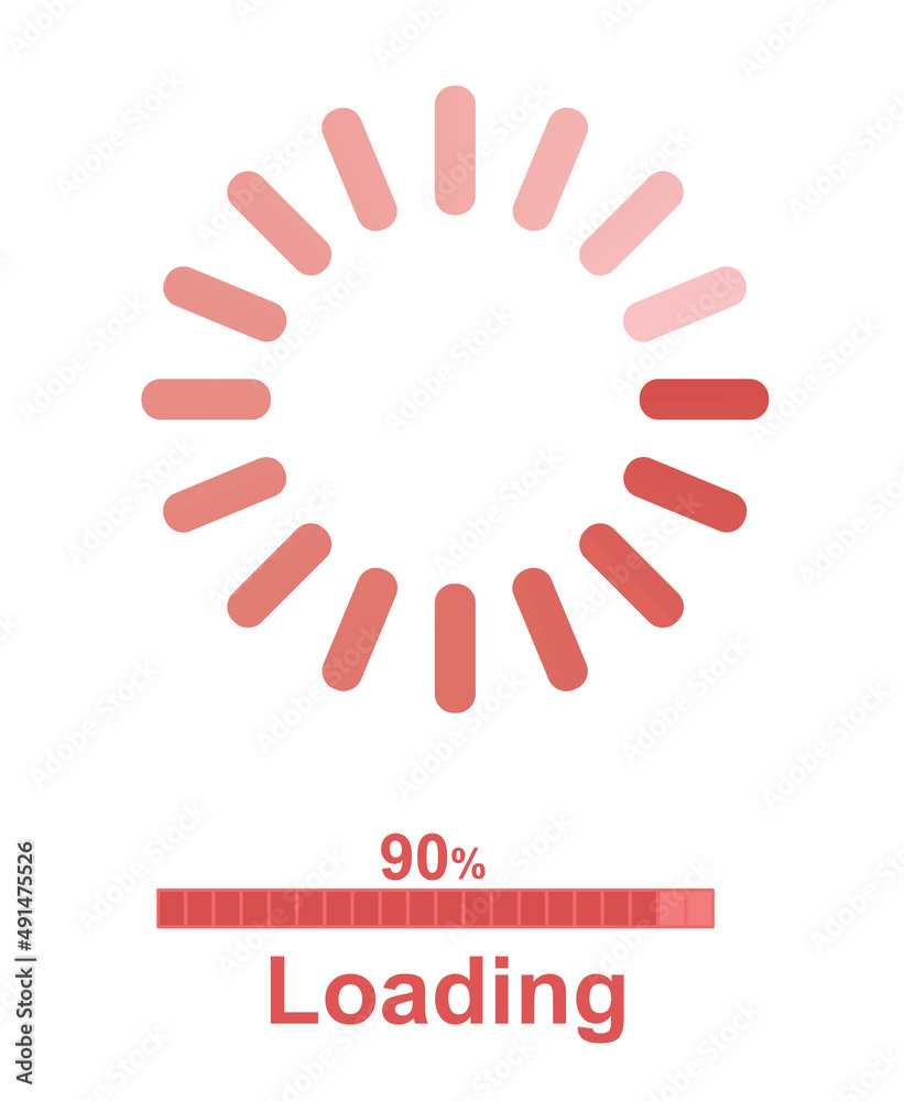 Icon Loading Finished Loading icon set. vector illustration Stock Vector | Adobe Stock
