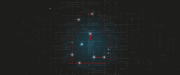 internet digital security technology concept for business background. Lock on circuit board