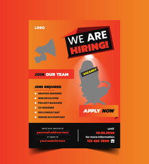 We are Hiring flyer template design