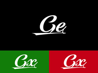 Signature GE Letter Design, Stylish Ge g&e Signature Luxury Shape Logo Design and 3 idea