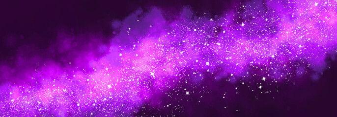 Wall Mural - space background with realistic nebula and lots of shining stars. infinite universe and starry night