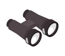 Binoculars Icon Isometric