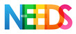 NEEDS colorful vector typography banner