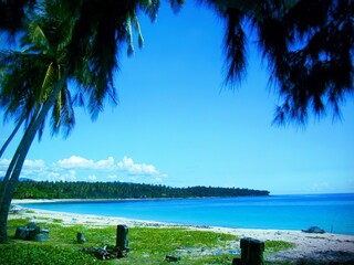 Wall Mural - Beautiful Dahican beach in Mati, the southern part of the Philippines.