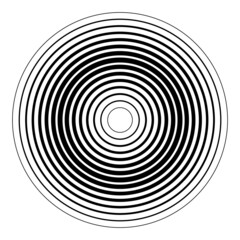 Poster - Halftone line. Round faded geometric pattern. Black circle isolated on white background for design prints. Screentone lines. Сircular fadew gradation. Abstract gradient ring. Vector illustration