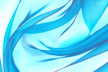 Wall Mural - blue cyan abstract background fabric organza texture