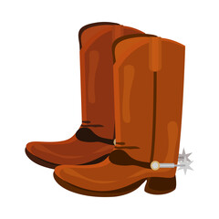 Poster - cowboy boots icon