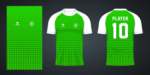 Canvas Print - green sports shirt jersey design template