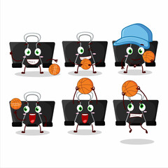 Sticker - Talented binder clip cartoon character as a basketball athlete