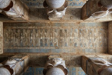 Wall Mural - The Stunning Ceiling Art of Egypt's Dendera Temple