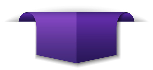 Wall Mural - Violet banner design on white background