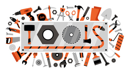 Poster - Set Of Various Construction Tools