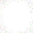 © makstorm - Abstract  festive square frame with many falling tiny confetti pieces.