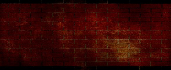 Poster - abstract red background with black grunge borders, triangle shapes in red transparent layers with an