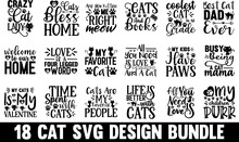 Cat Svg Bundle,cat Quotes Design Svg Cut Files