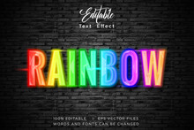 Rainbow Neon Text Style Effect