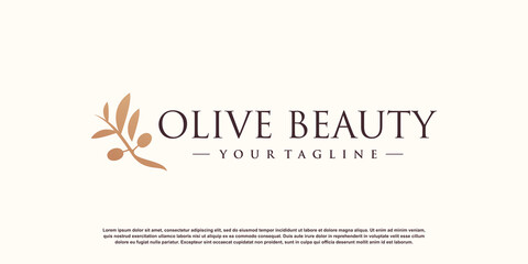 Poster - Olive logo design vector with modern concept Premium Vector