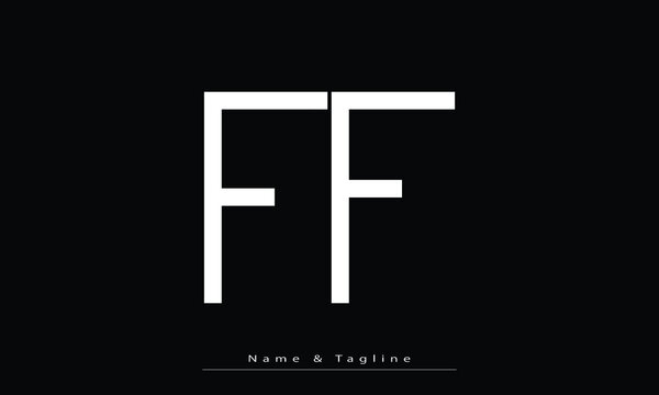 Alphabet letters Initials Monogram logo FF