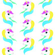 © Marina - pattern with unicorn. seamless pattern for baby textile. pattern for children's room. vector illustration, eps 10.